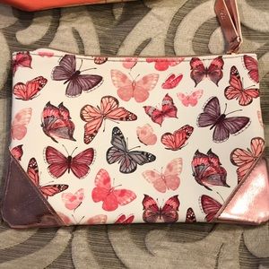 Pink Butterfly Makeup Bag/Pencil Bag